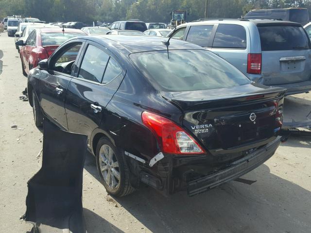 3N1CN7AP9FL899037 - 2015 NISSAN VERSA S BLACK photo 3