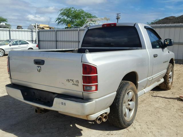 1D7HU16D05J639543 - 2005 DODGE RAM 1500 S GRAY photo 4