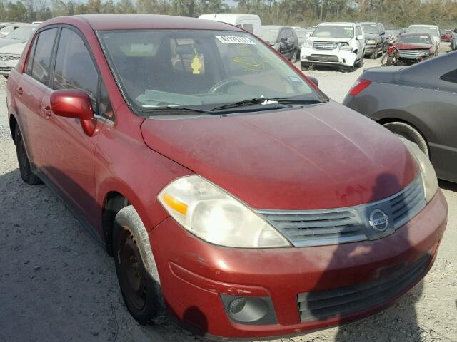 3N1BC11E87L405278 - 2007 NISSAN VERSA S RED photo 1