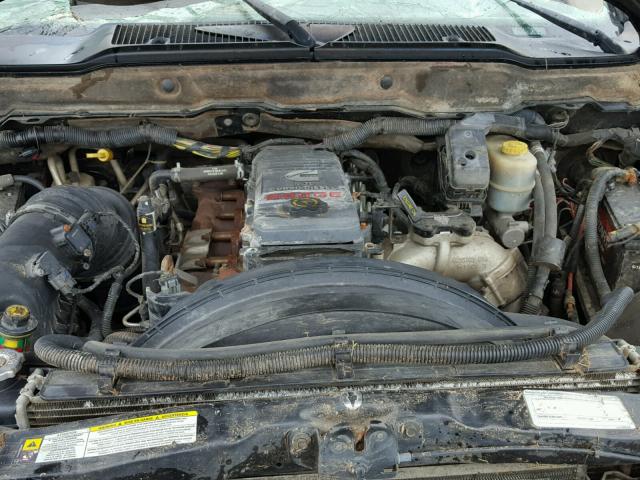3D7KR28A77G796605 - 2007 DODGE RAM 2500 S შავი ფოტო 7