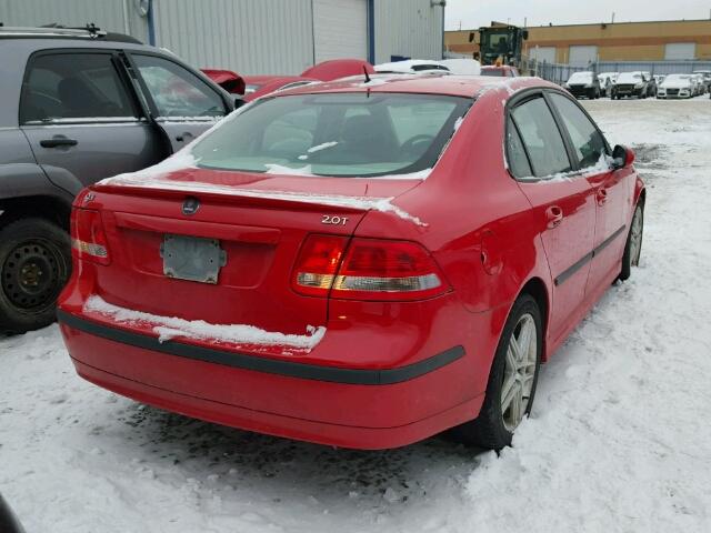 YS3FD46YX71008610 - 2007 SAAB 9-3 2.0T RED photo 4