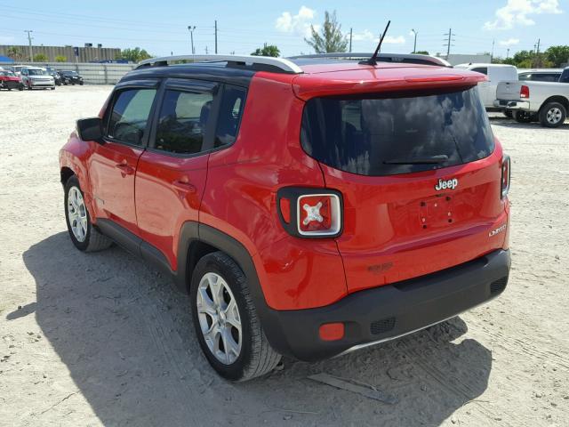 ZACCJADT7FPC40394 - 2015 JEEP RENEGADE L RED photo 3