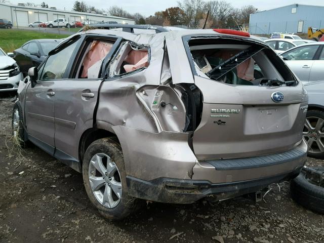 JF2SJAEC2EH533265 - 2014 SUBARU FORESTER 2 TAN photo 3