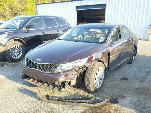 5XXGN4A76EG299809 - 2014 KIA OPTIMA EX BURGUNDY photo 2