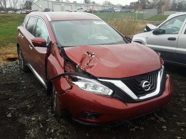 5N1AZ2MH8FN210875 - 2015 NISSAN MURANO S RED photo 1