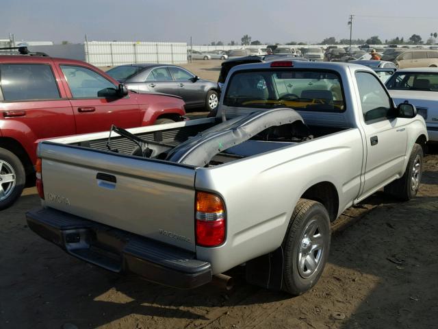 5TENL42N44Z364036 - 2004 TOYOTA TACOMA SILVER photo 4