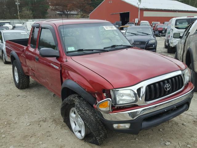 5TEWM72N34Z372342 - 2004 TOYOTA TACOMA XTR RED photo 1