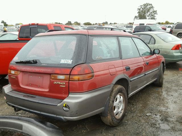 4S3BG6855V7618775 - 1997 SUBARU LEGACY OUT BURGUNDY photo 4