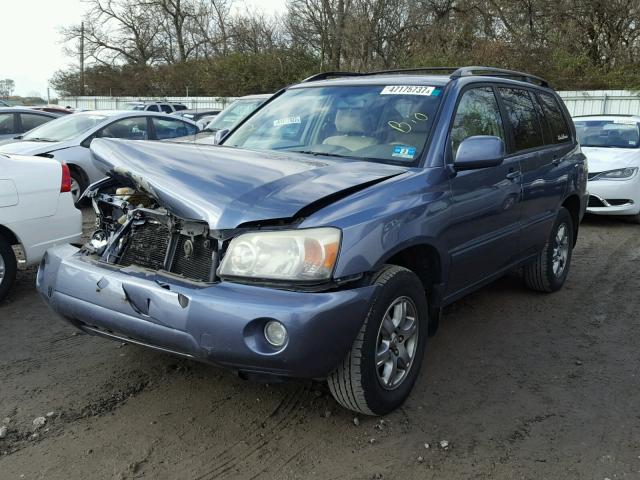 JTEEP21A850095379 - 2005 TOYOTA HIGHLANDER BLUE photo 2