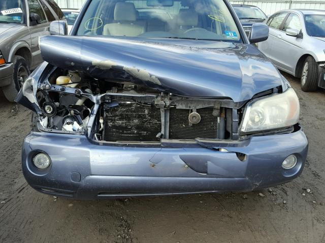 JTEEP21A850095379 - 2005 TOYOTA HIGHLANDER BLUE photo 7