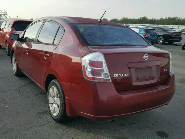 3N1AB61E37L643874 - 2007 NISSAN SENTRA 2.0 BURGUNDY photo 3