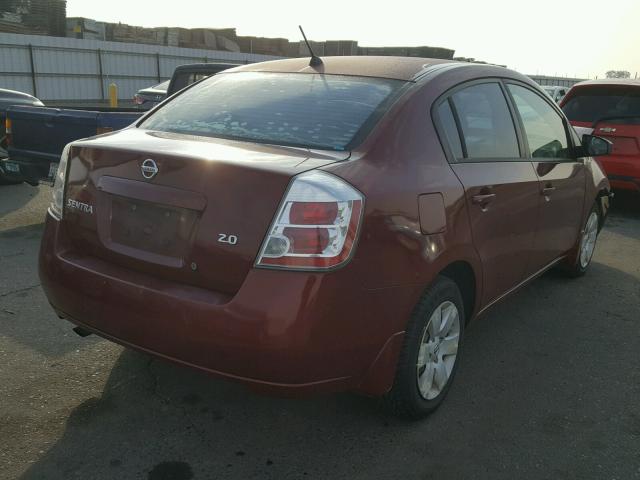 3N1AB61E37L643874 - 2007 NISSAN SENTRA 2.0 BURGUNDY photo 4