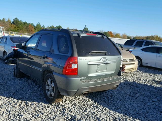 KNDJF724297556522 - 2009 KIA SPORTAGE L GREEN photo 3