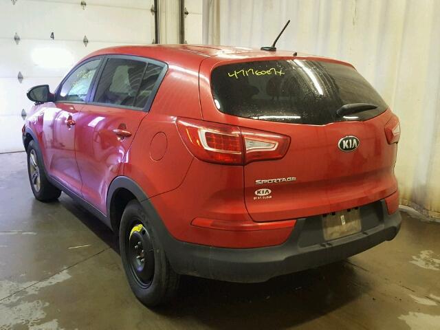 KNDPB3A29D7369883 - 2013 KIA SPORTAGE B RED photo 3