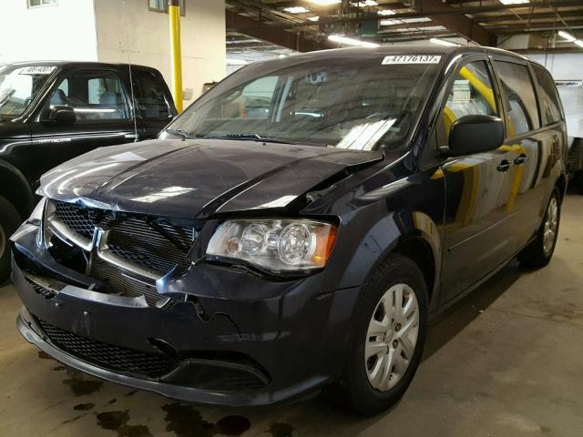 2C4RDGBG0ER374815 - 2014 DODGE GRAND CARA BLUE photo 2