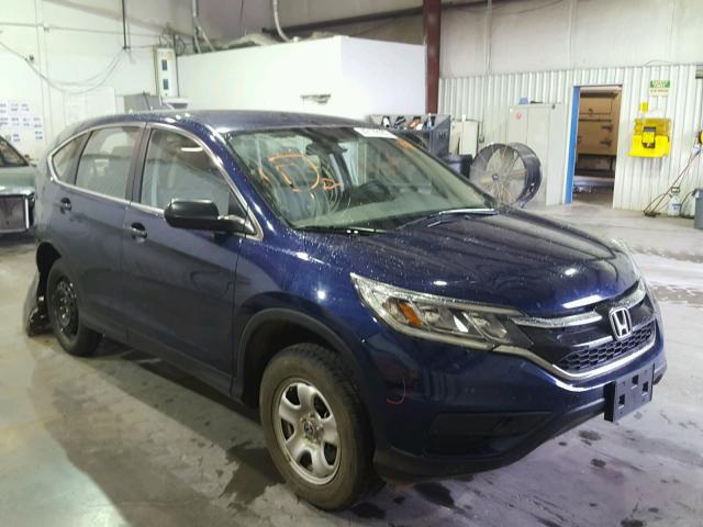 3CZRM3H3XFG700425 - 2015 HONDA CR-V LX BLUE photo 1