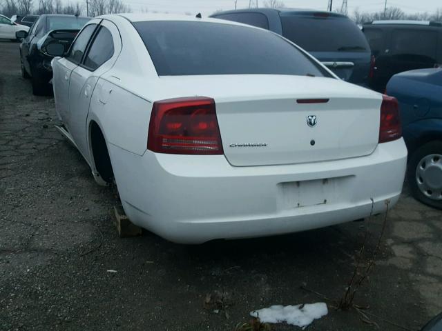 2B3KA43R28H277393 - 2008 DODGE CHARGER WHITE photo 3