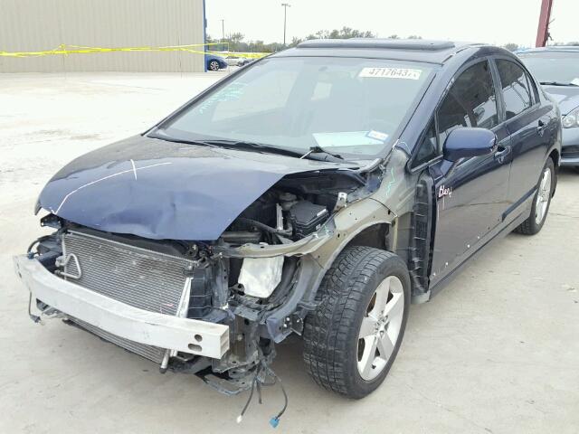 1HGFA16848L115089 - 2008 HONDA CIVIC EX BLUE photo 2