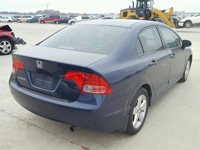 1HGFA16848L115089 - 2008 HONDA CIVIC EX BLUE photo 4