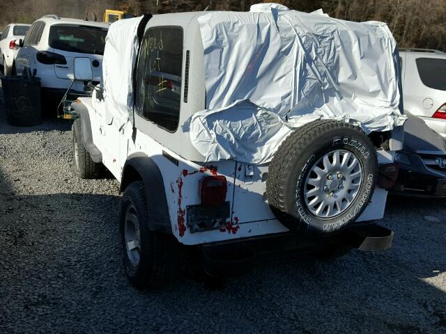 2J4FY19EXKJ103497 - 1989 JEEP WRANGLER / WHITE photo 3