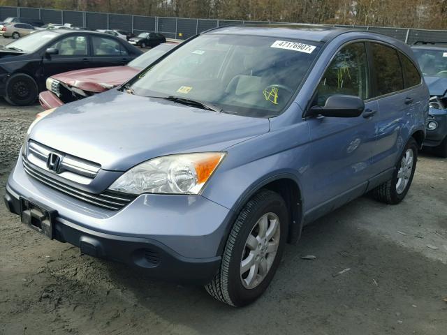 JHLRE38577C064896 - 2007 HONDA CR-V EX BLUE photo 2