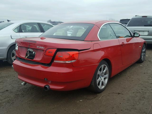 WBAWL73528PX52607 - 2008 BMW 335 I RED photo 4