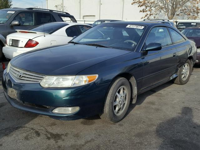 2T1CE22P02C003879 - 2002 TOYOTA CAMRY SOLA GREEN photo 2