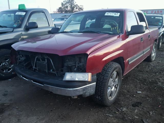 2GCEC13T341319511 - 2004 CHEVROLET SILVERADO MAROON photo 2