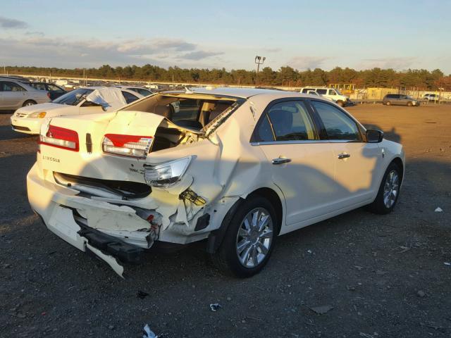 3LNHL2GC6CR827880 - 2012 LINCOLN MKZ WHITE photo 4