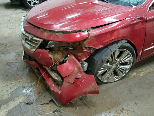 2G1155S32E9177827 - 2014 CHEVROLET IMPALA LTZ RED photo 9