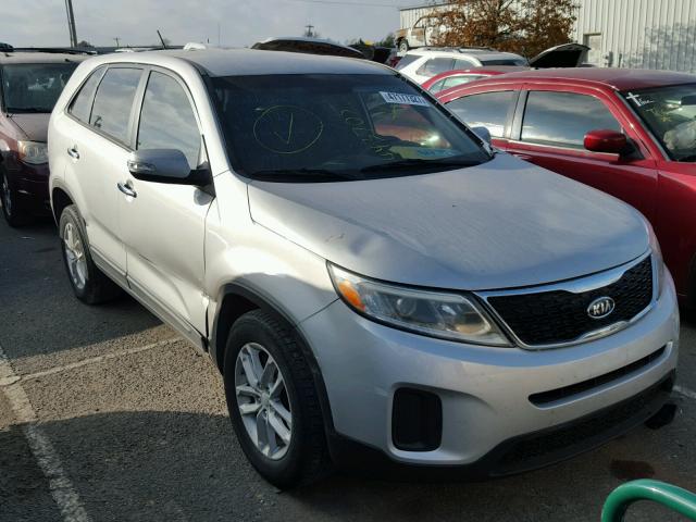 5XYKT3A67EG443705 - 2014 KIA SORENTO LX SILVER photo 1