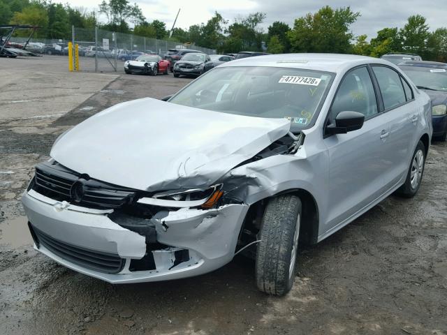 3VW2K7AJ5DM391116 - 2013 VOLKSWAGEN JETTA BASE SILVER photo 2