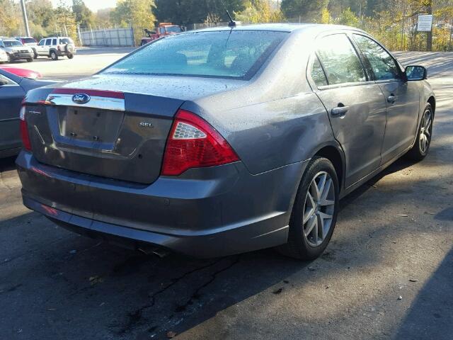 3FAHP0JA8CR312714 - 2012 FORD FUSION SEL GRAY photo 4