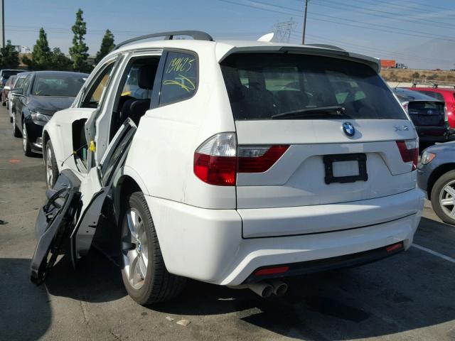 WBXPC93447WF25326 - 2007 BMW X3 3.0SI WHITE photo 3