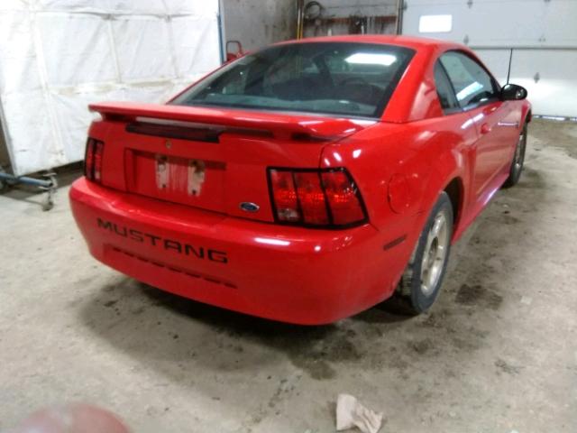 1FAFP40604F239493 - 2004 FORD MUSTANG RED photo 4