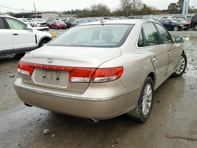 KMHFC46D79A354622 - 2009 HYUNDAI AZERA GLS TAN photo 4