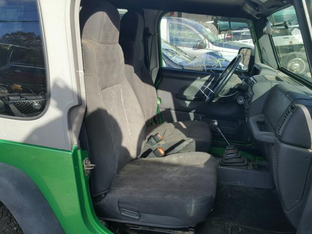 1J4FA29164P797666 - 2004 JEEP WRANGLER / GREEN photo 5