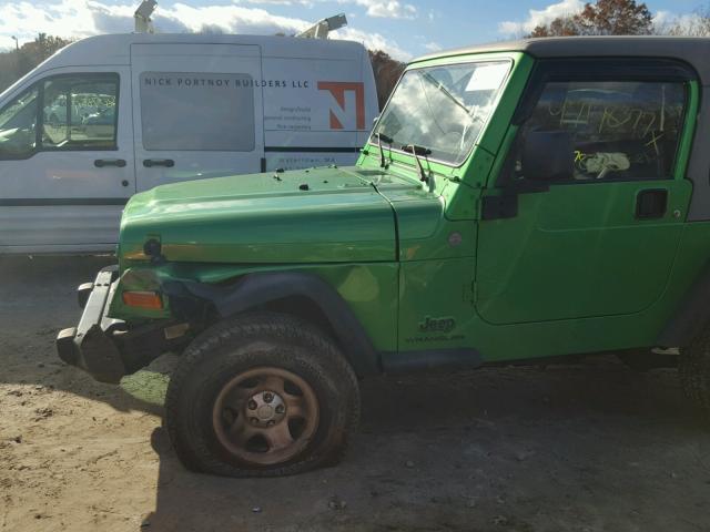 1J4FA29164P797666 - 2004 JEEP WRANGLER / GREEN photo 9