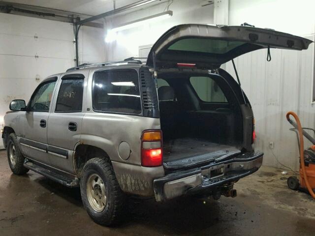 1GNEK13T01J223489 - 2001 CHEVROLET TAHOE K150 GRAY photo 3