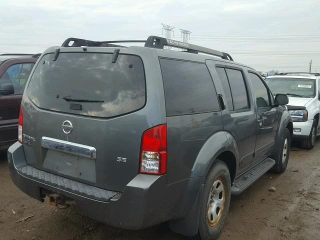 5N1AR18W46C645567 - 2006 NISSAN PATHFINDER GRAY photo 4