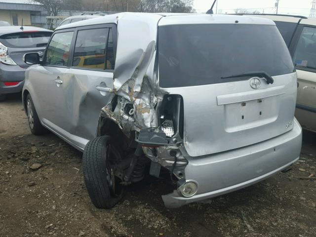 JTLKE50E281030551 - 2008 SCION XB SILVER photo 3