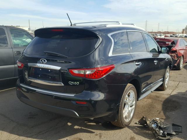 5N1AL0MN1EC500736 - 2014 INFINITI QX60 BLACK photo 4