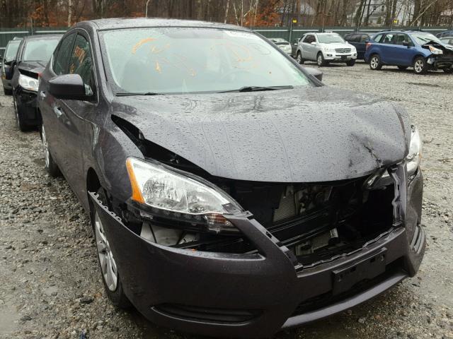 3N1AB7AP7EL674565 - 2014 NISSAN SENTRA S GRAY photo 1