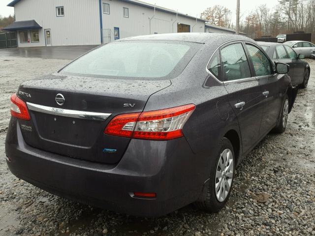 3N1AB7AP7EL674565 - 2014 NISSAN SENTRA S GRAY photo 4