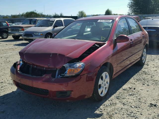 KNAFE222495668550 - 2009 KIA SPECTRA EX RED photo 2