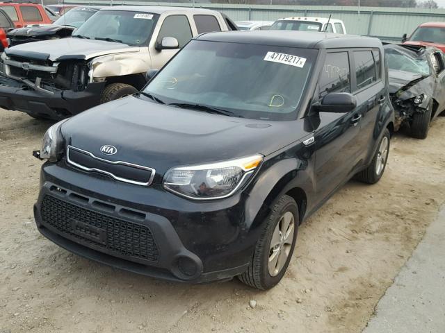 KNDJN2A29F7783854 - 2015 KIA SOUL BLACK photo 2