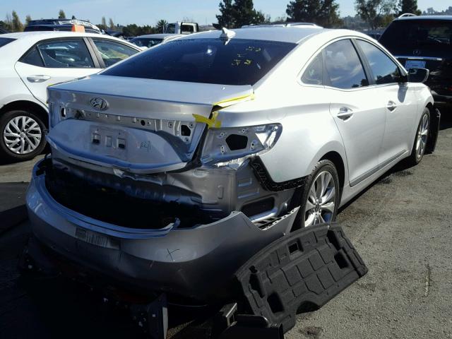 KMHFG4JG8CA128103 - 2012 HYUNDAI AZERA GLS SILVER photo 4