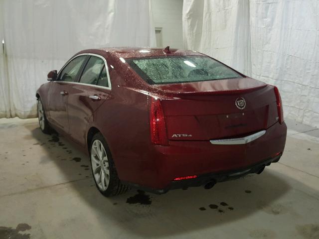 1G6AM5S30E0111431 - 2014 CADILLAC ATS PREMIU RED photo 3