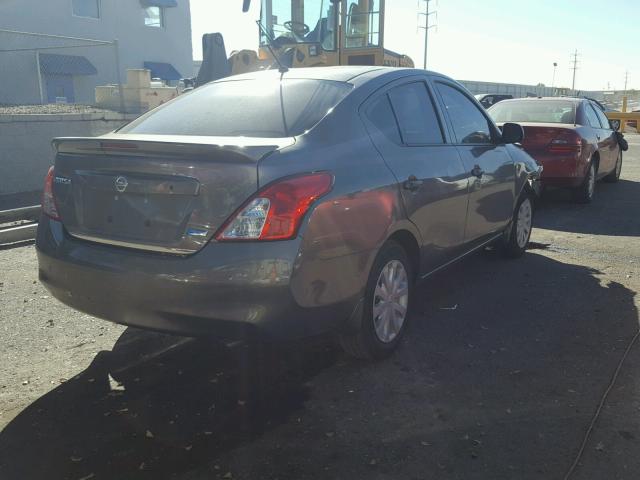 3N1CN7AP6EL877107 - 2014 NISSAN VERSA S BROWN photo 4