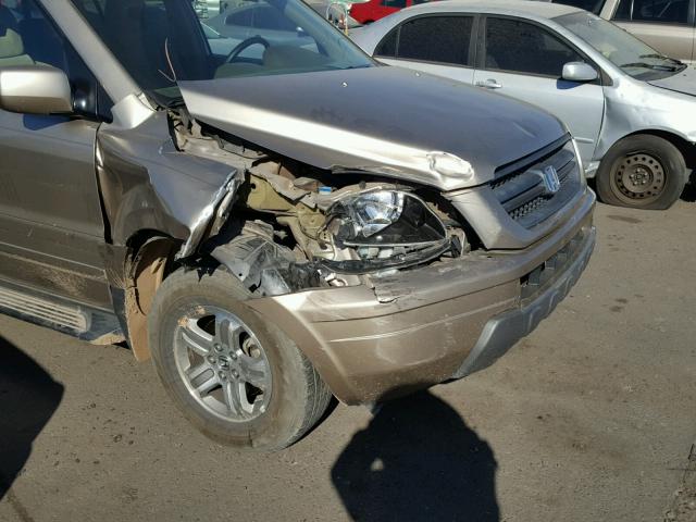 5FNYF18455B027167 - 2005 HONDA PILOT EX GOLD photo 9